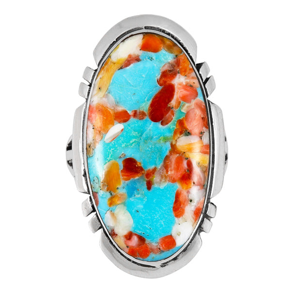 Sprinkles Spiny Turquoise Ring Sterling Silver R2429-C93