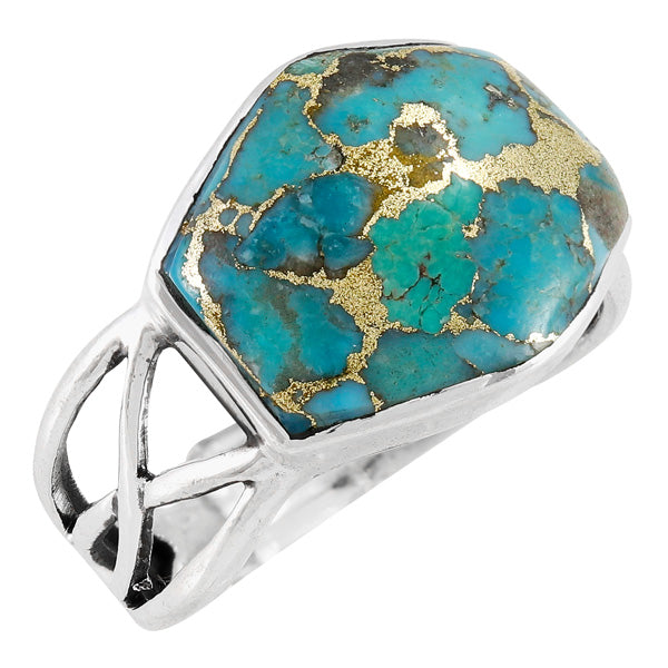 Matrix Turquoise Ring Sterling Silver R2430-C84