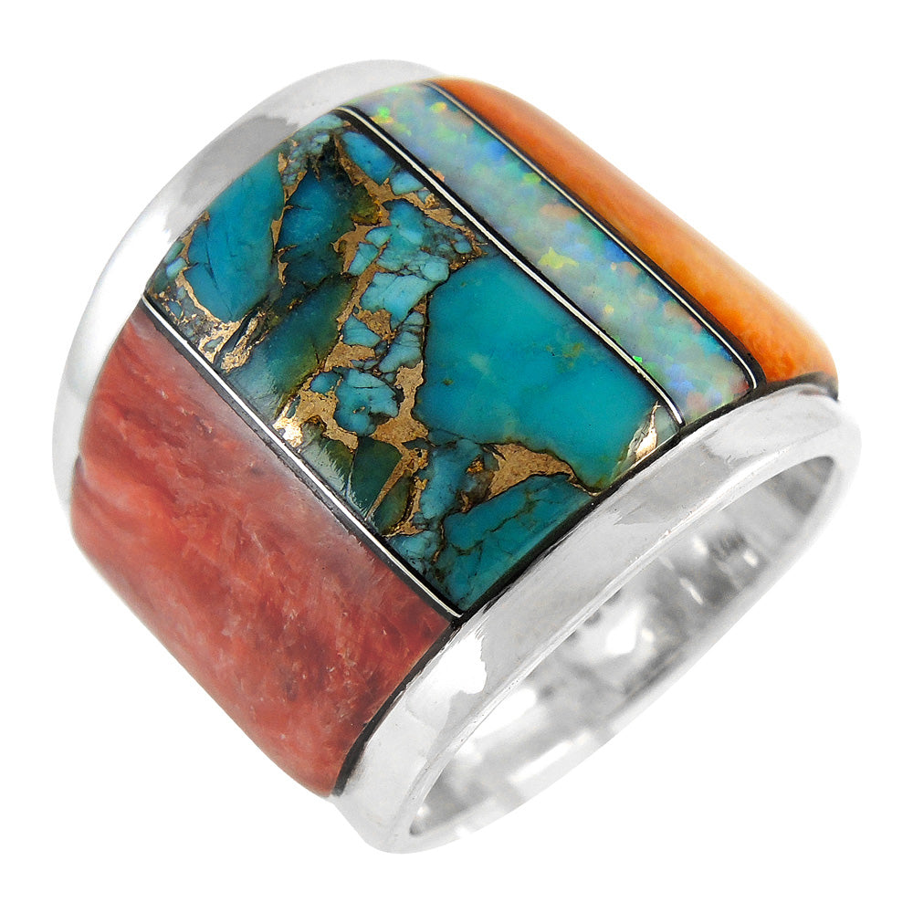 Multi Gemstone Ring SilverBronzé™ R2432-SB-C00