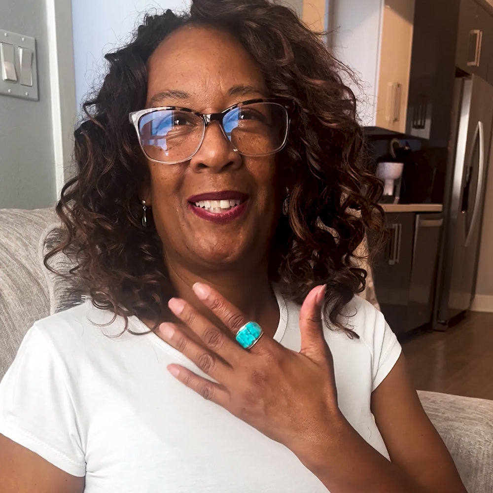 Turquoise Ring SilveryCopper™ R2432-SB-C05