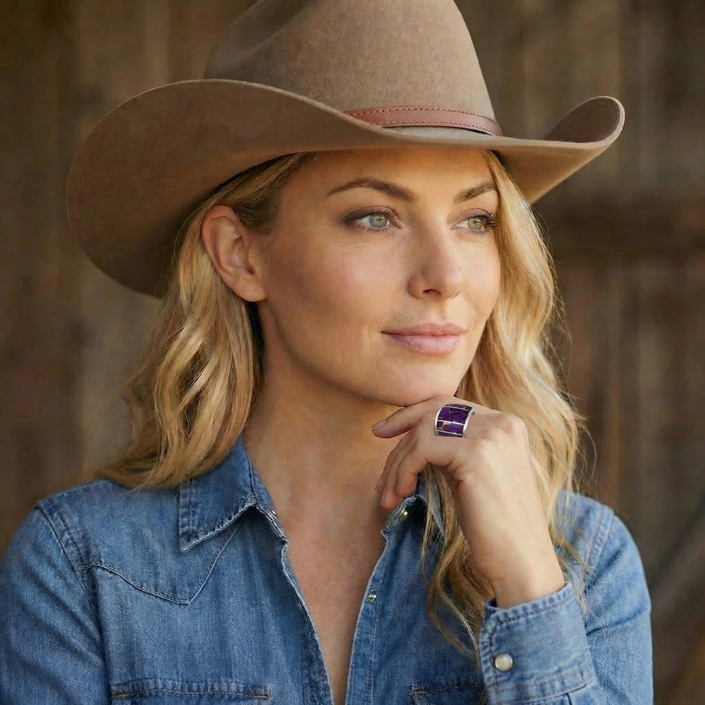 Purple Turquoise Ring Sterling Silver R2432-C07