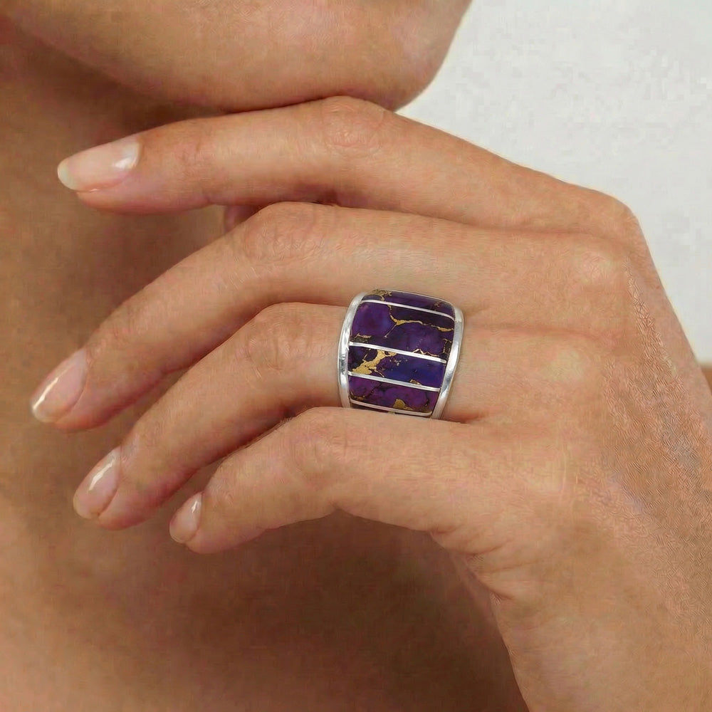 Purple Turquoise Ring Sterling Silver R2432-C07