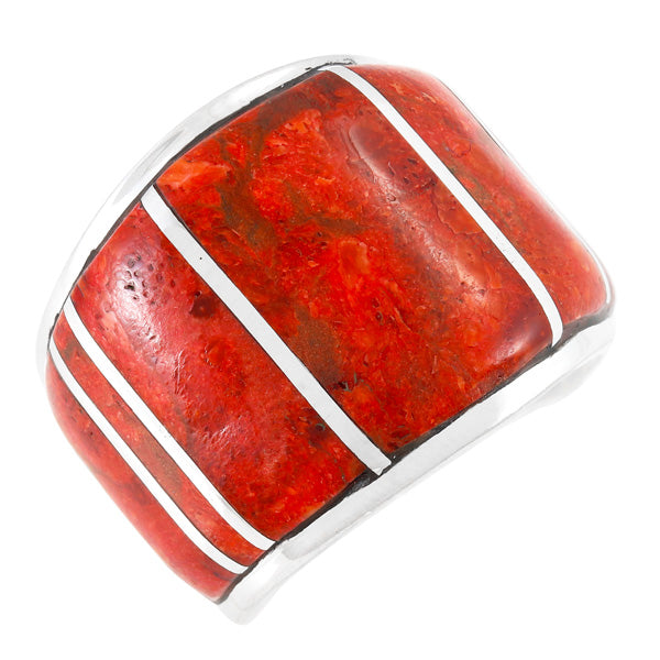 Coral Ring Sterling Silver R2432-C74