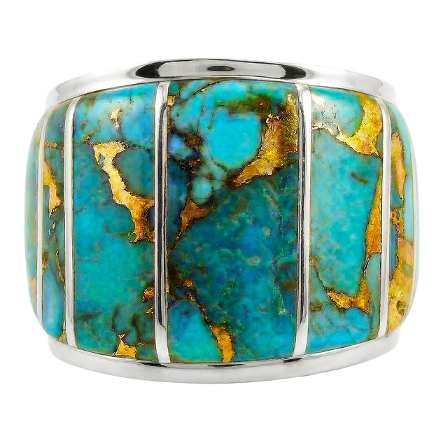 Matrix Turquoise Ring Sterling Silver R2432-C84