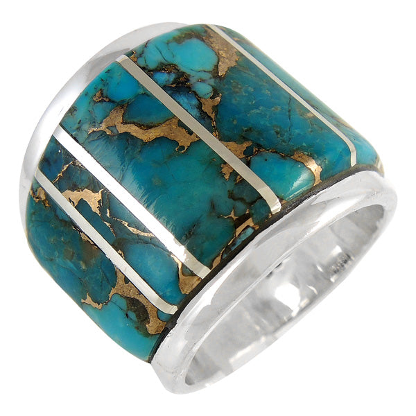 Matrix Turquoise Ring Sterling Silver R2432-C84