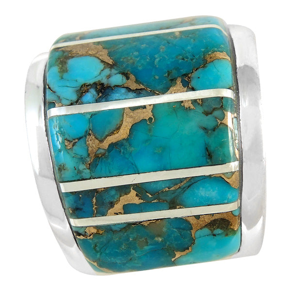 Matrix Turquoise Ring Sterling Silver R2432-C84