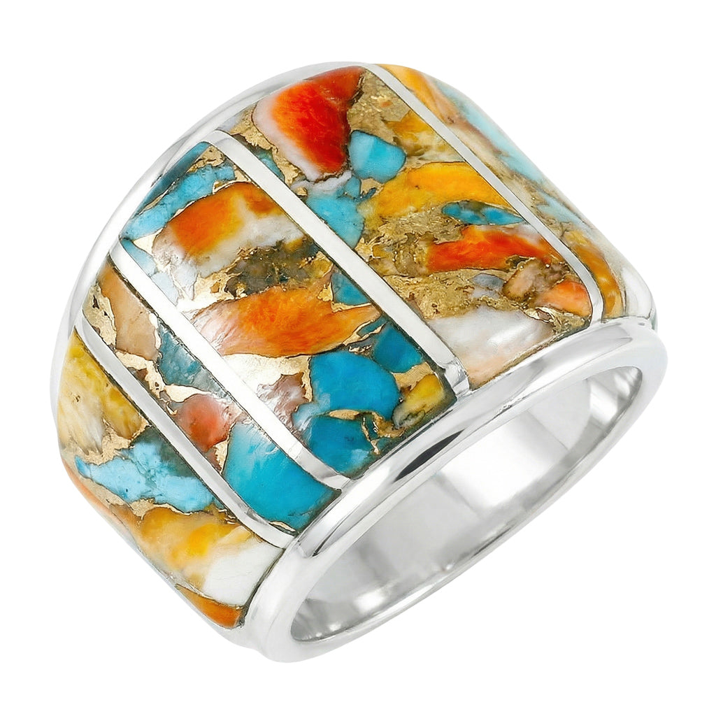 Spiny Turquoise Ring Sterling Silver R2432-C89
