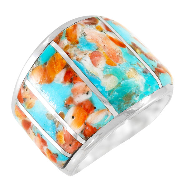 Sprinkles Spiny Turquoise Ring Sterling Silver R2432-C93