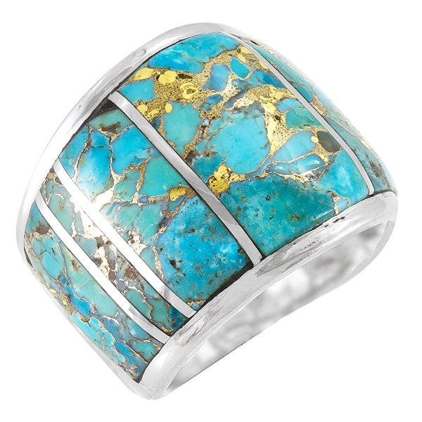 Sky Matrix Turquoise Ring Sterling Silver R2432-C94