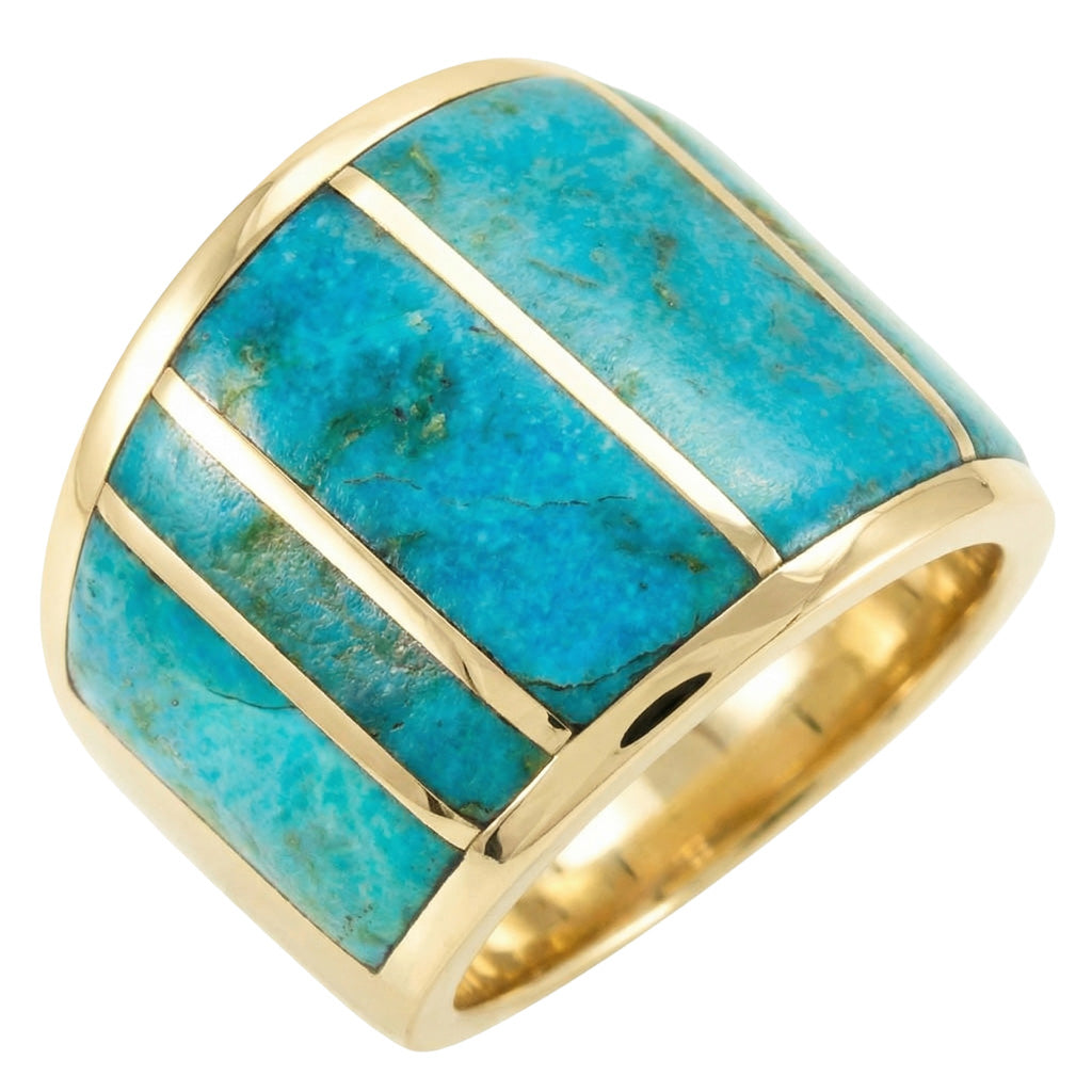 Turquoise Ring GoldBrass™ R2432-GB-C05