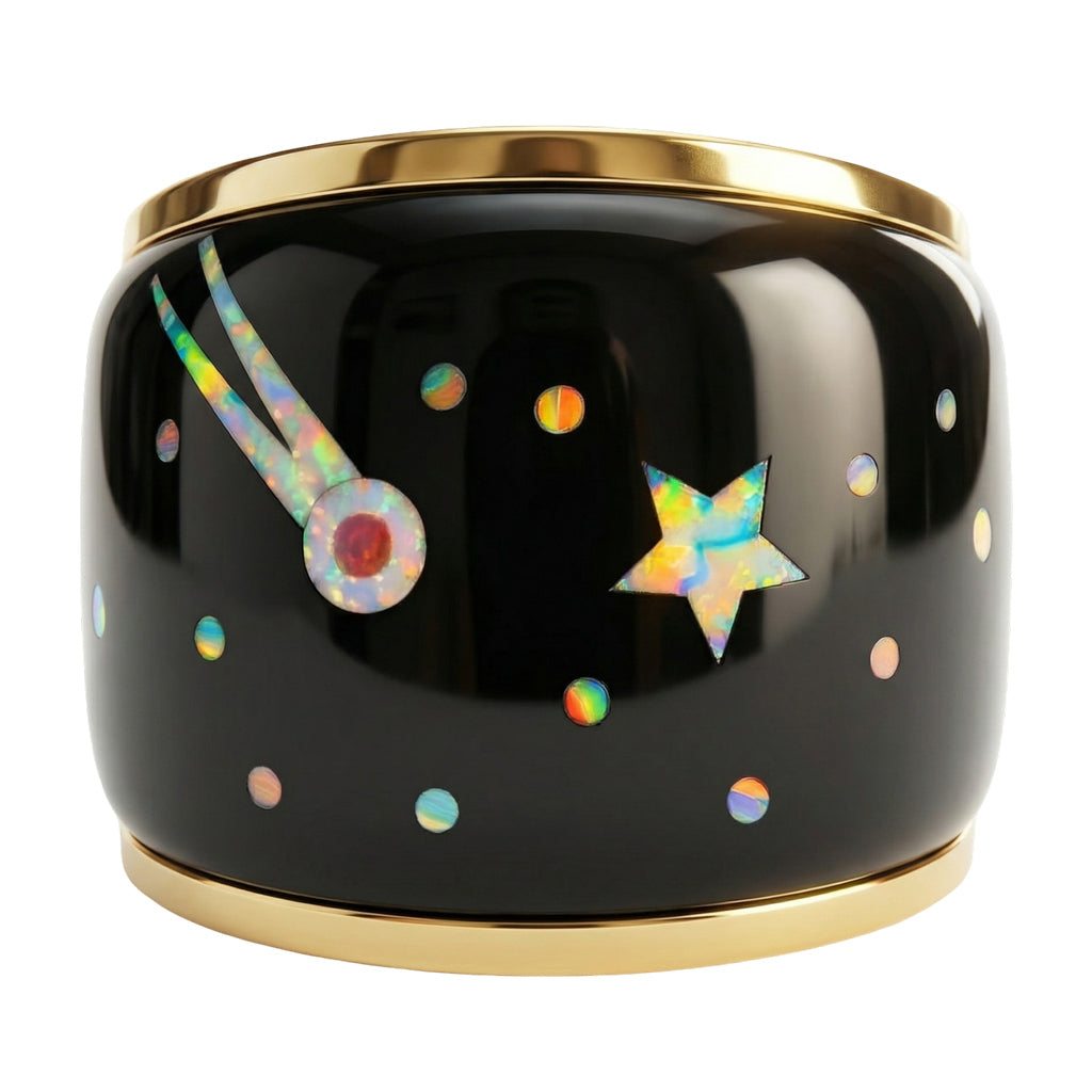 Multi Gemstone Shooting Stars Ring GoldBrass R2432-GB-C27