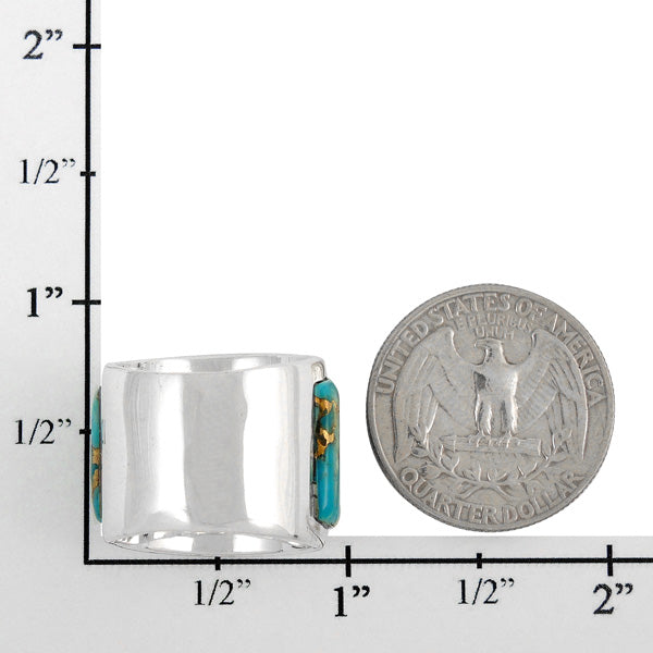 Sky Matrix Turquoise Ring Sterling Silver R2432-C94
