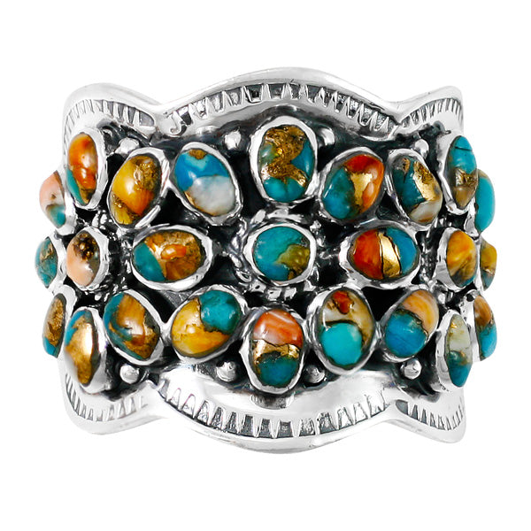 Spiny Turquoise Ring Sterling Silver R2433-C89