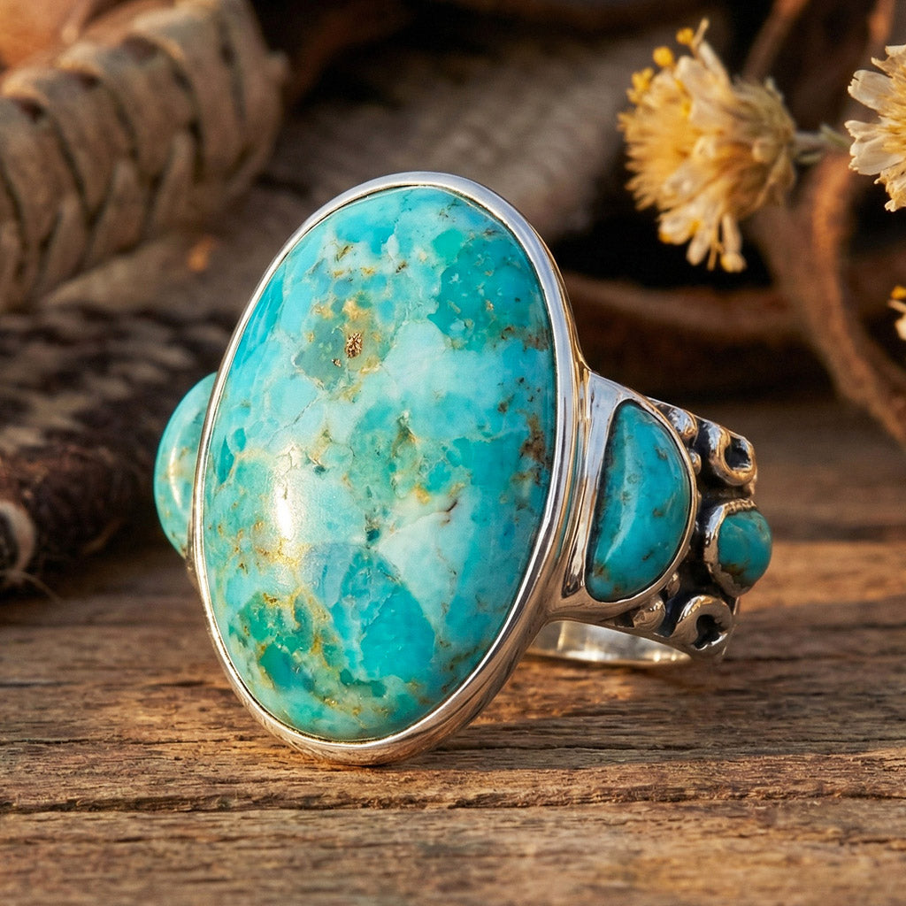 Turquoise Ring Sterling Silver R2434-C75