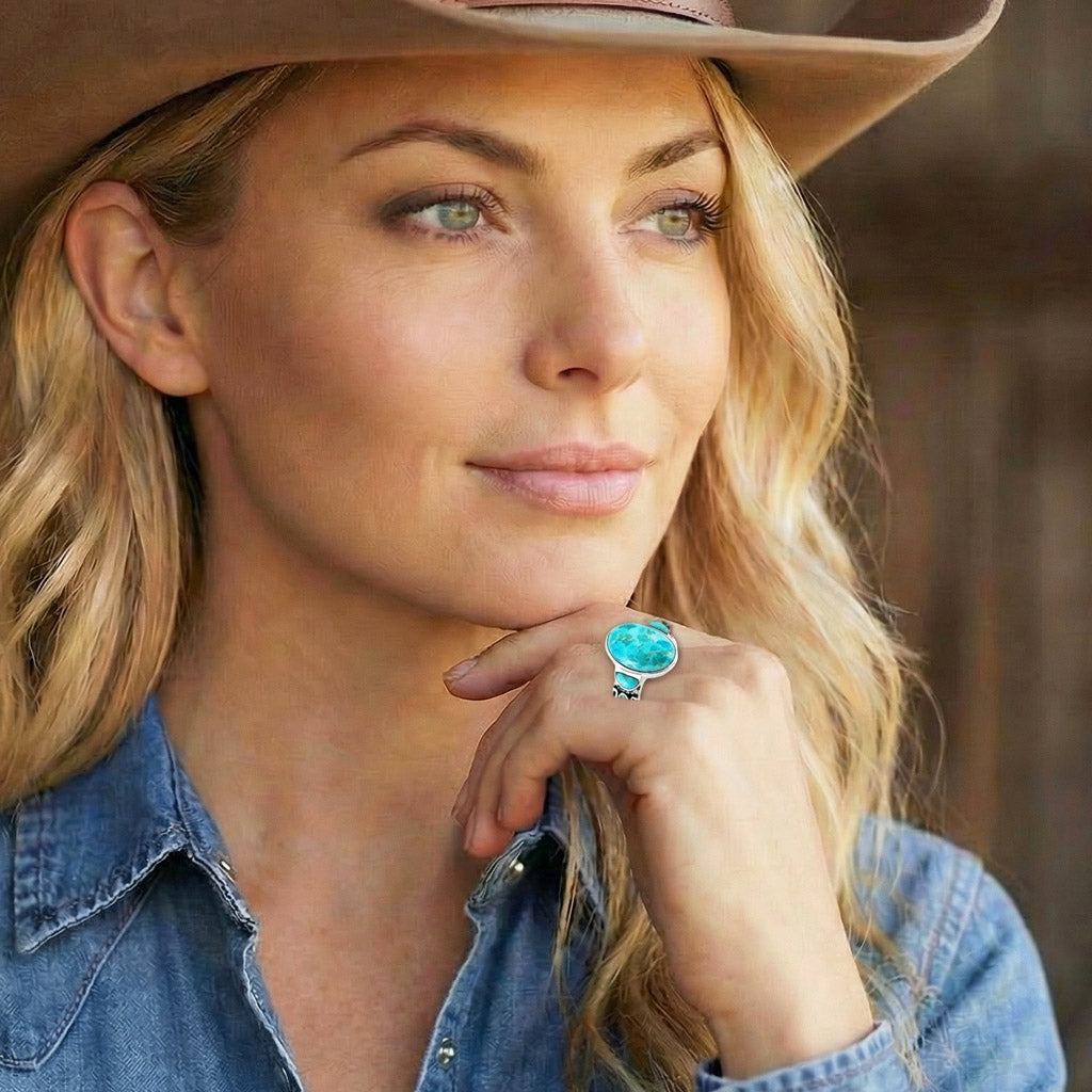 Turquoise Ring Sterling Silver R2434-C75