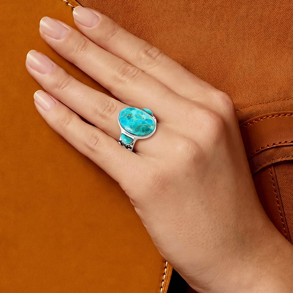 Turquoise Ring Sterling Silver R2434-C75