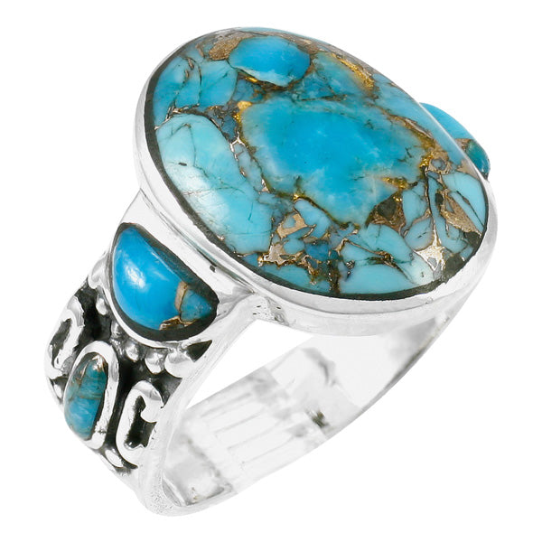 Matrix Turquoise Ring Sterling Silver R2434-C84