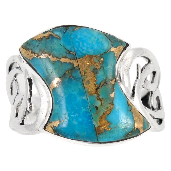 Matrix Turquoise Ring Sterling Silver R2436-C84