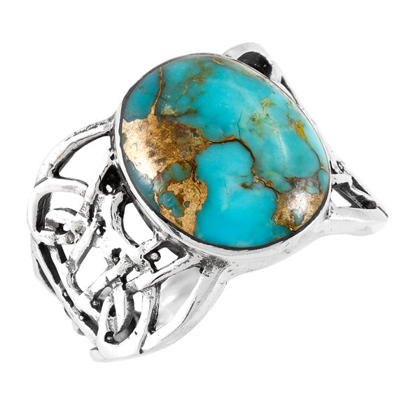 Matrix Turquoise Ring Sterling Silver R2437-C84