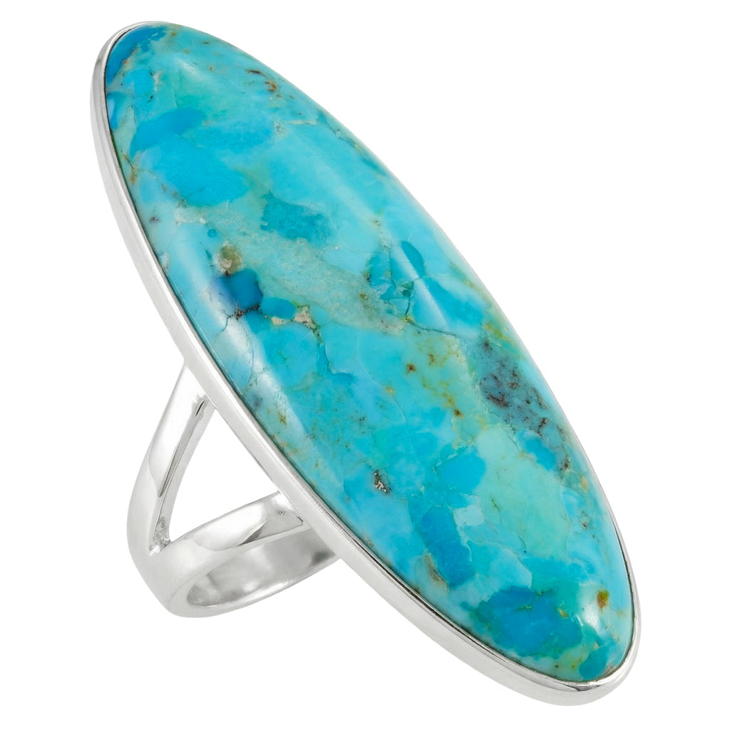 Turquoise Ring Sterling Silver R2440-LG-C75 (Larger Version)