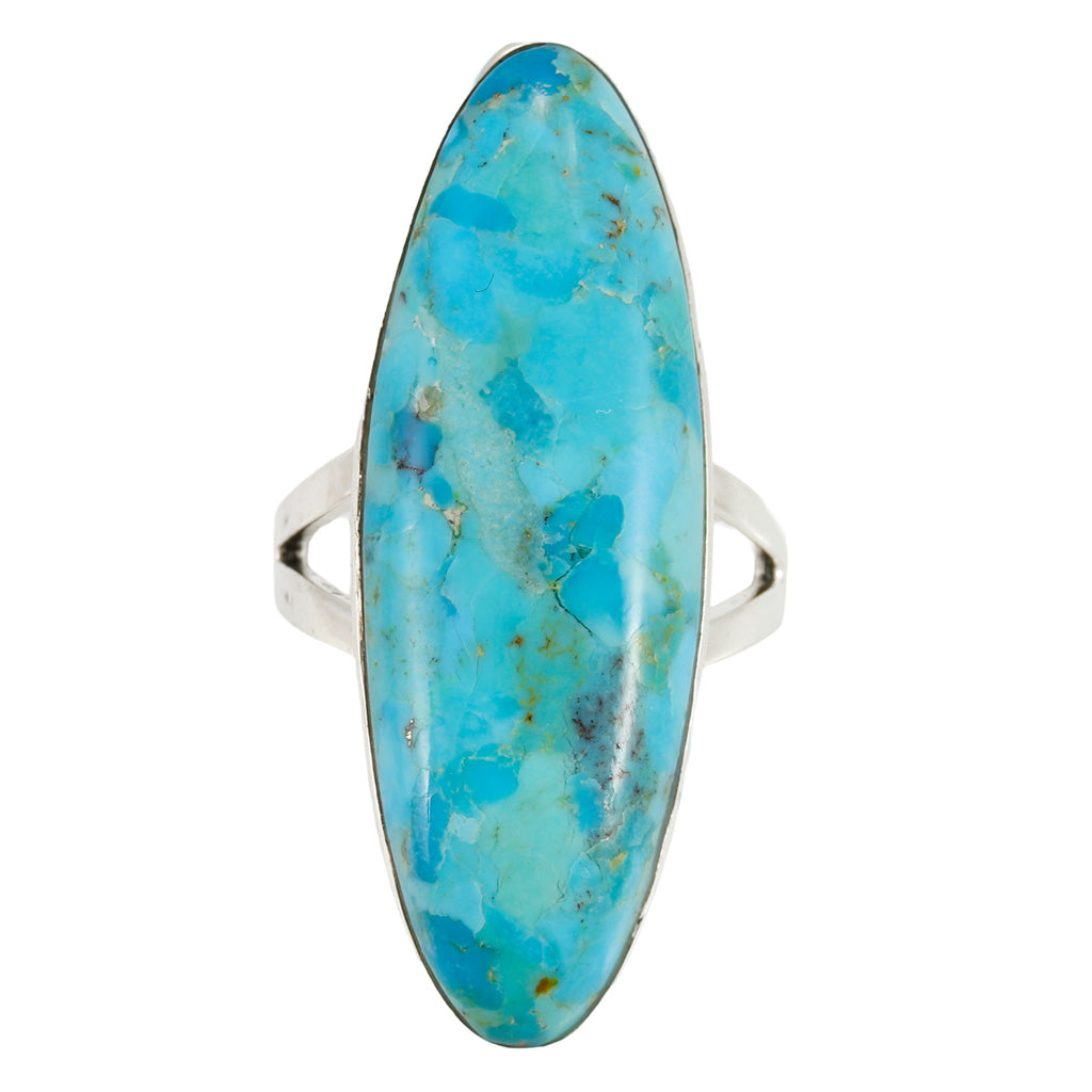 Turquoise Ring Sterling Silver R2440-LG-C75 (Larger Version)