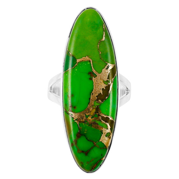 Green Turquoise Ring Sterling Silver R2440-C76