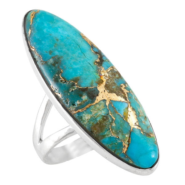 Matrix Turquoise Ring Sterling Silver R2440-C84