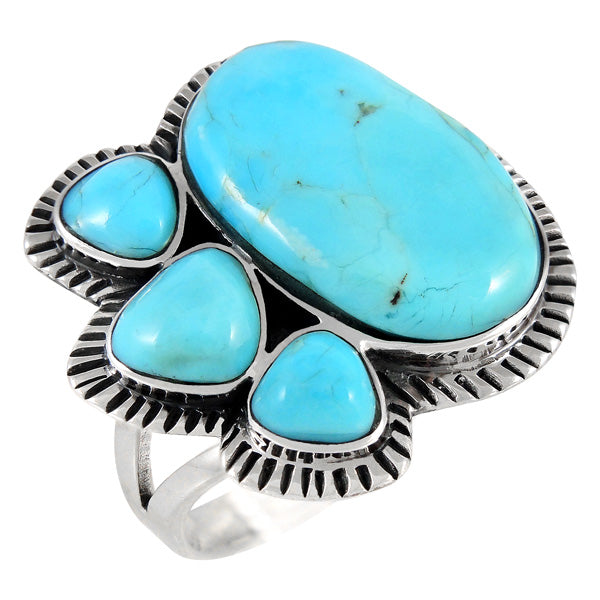 Turquoise Ring Sterling Silver R2441-C75