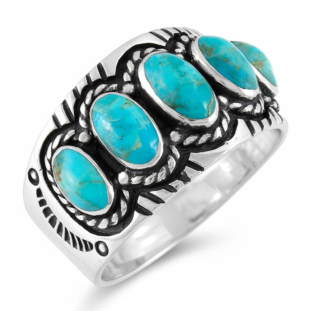 Turquoise Ring Sterling Silver R2442-C75