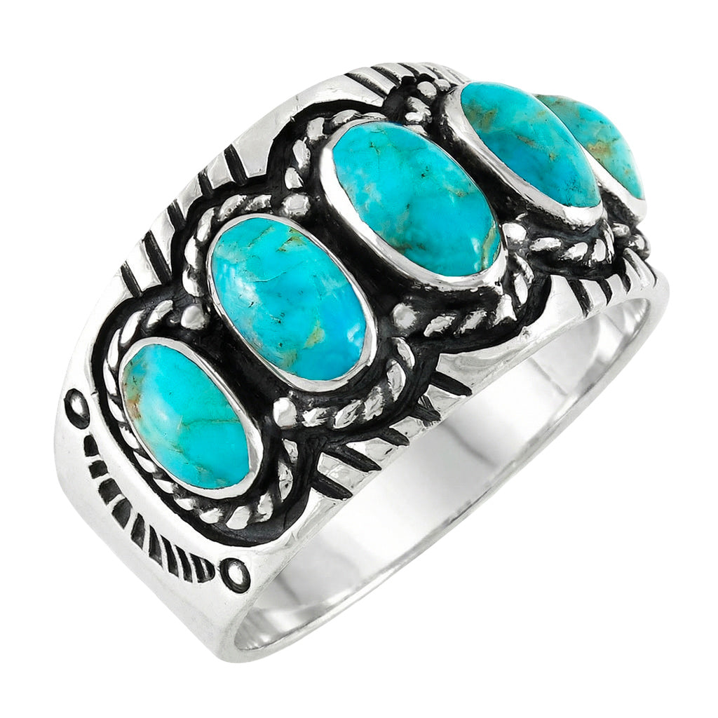 Turquoise Ring Sterling Silver R2442-C75