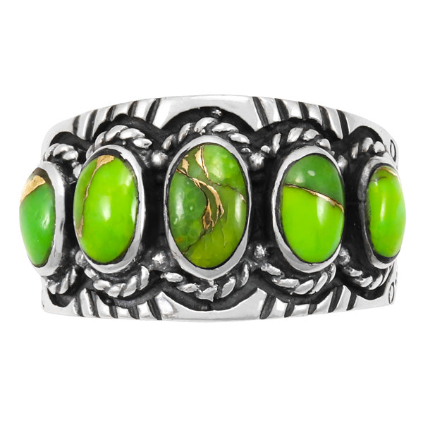 Green Turquoise Ring Sterling Silver R2442-C76