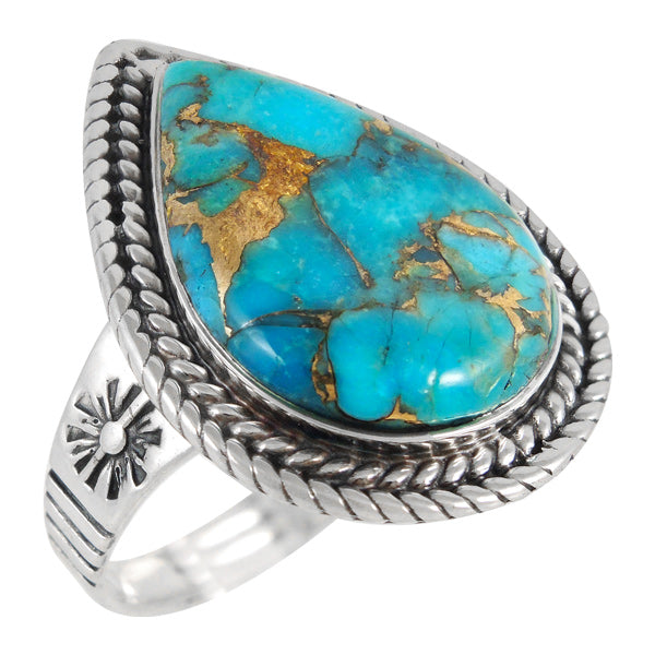 Matrix Turquoise Ring Sterling Silver R2443-C84