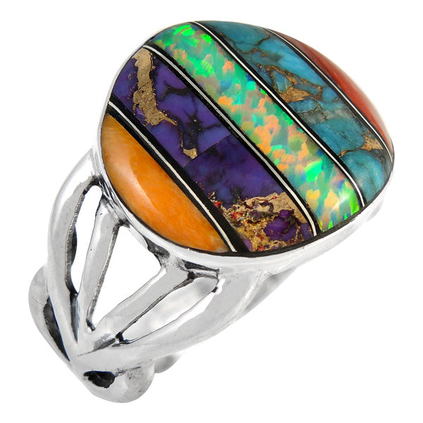 Multicolor Ring Sterling Silver R2444-C00