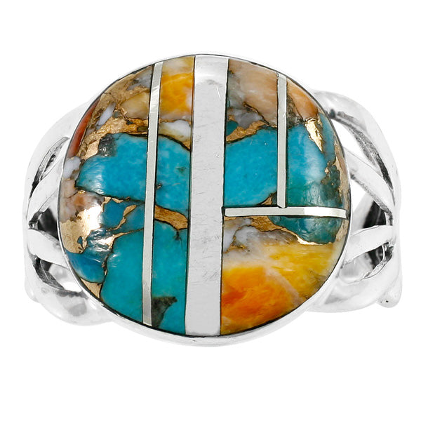 Spiny Turquoise Ring Sterling Silver R2444-C89