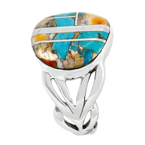 Spiny Turquoise Ring Sterling Silver R2444-C89