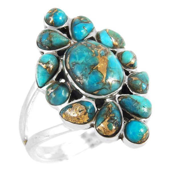 Matrix Turquoise Ring Sterling Silver R2445-C84