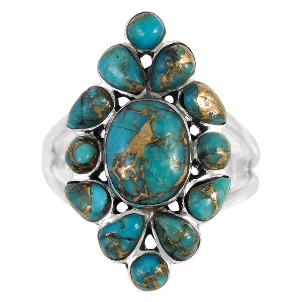 Matrix Turquoise Ring Sterling Silver R2445-C84