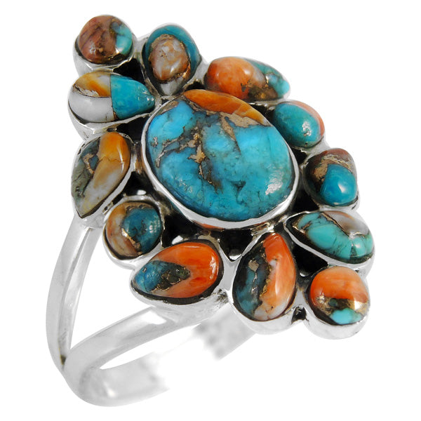 Spiny Turquoise Ring Sterling Silver R2445-C89