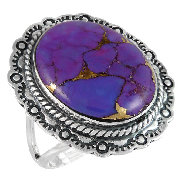 Purple Turquoise Ring Sterling Silver R2447-C77