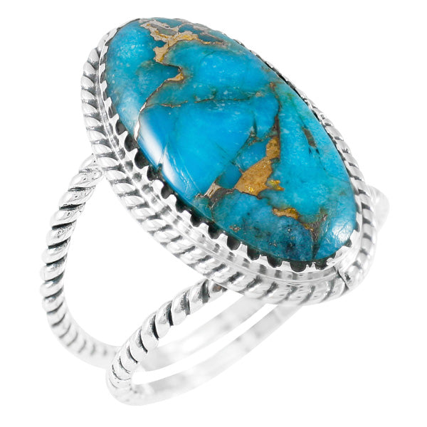 Matrix Turquoise Ring Sterling Silver R2449-C84