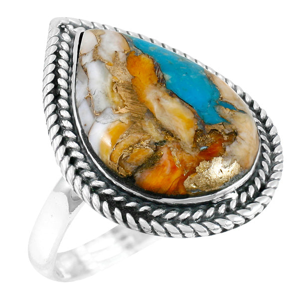 Spiny Turquoise Ring Sterling Silver R2450-C89