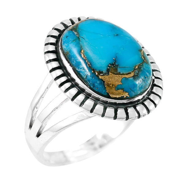 Matrix Turquoise Ring Sterling Silver R2451-C84