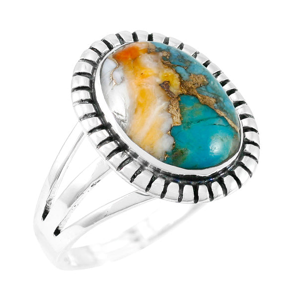 Spiny Turquoise Ring Sterling Silver R2451-C89
