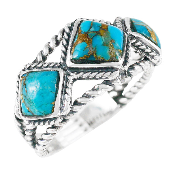 Matrix Turquoise Ring Sterling Silver R2453-C84