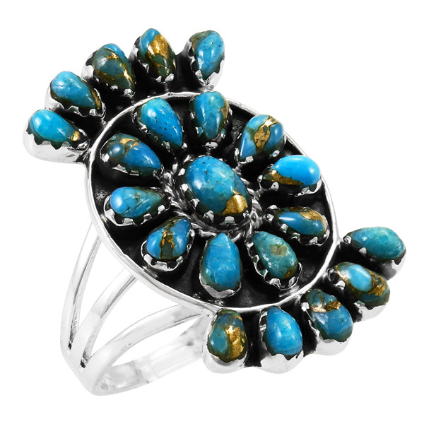 Matrix Turquoise Ring Sterling Silver R2455-C84