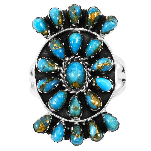 Matrix Turquoise Ring Sterling Silver R2455-C84