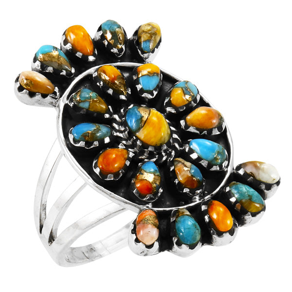 Spiny Turquoise Ring Sterling Silver R2455-C89