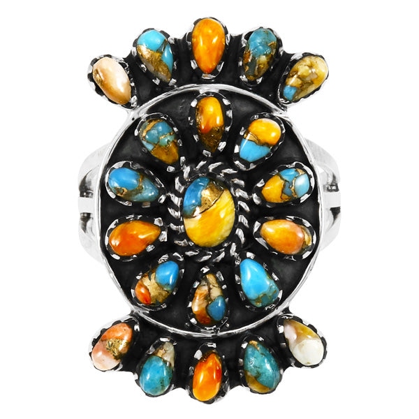 Spiny Turquoise Ring Sterling Silver R2455-C89
