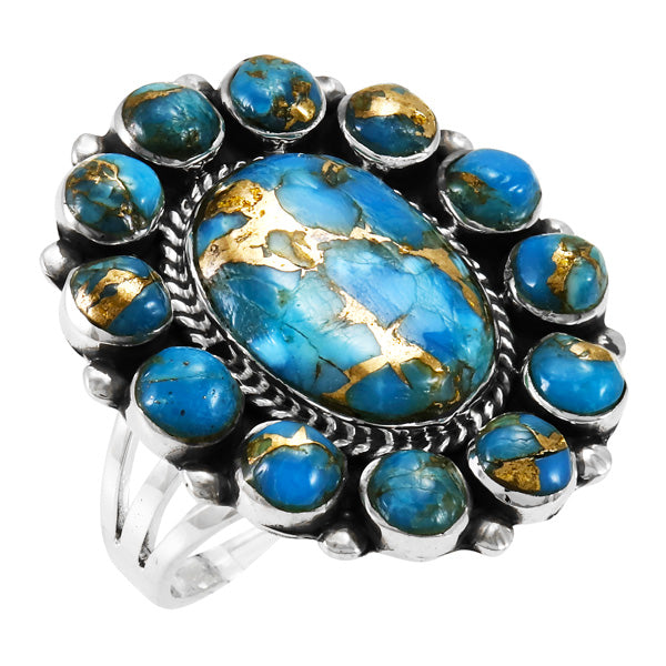 Matrix Turquoise Ring Sterling Silver R2457-C84