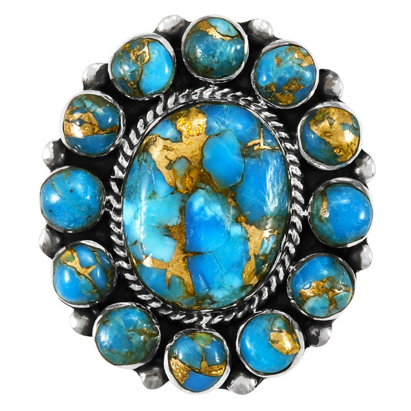 Matrix Turquoise Ring Sterling Silver R2457-C84